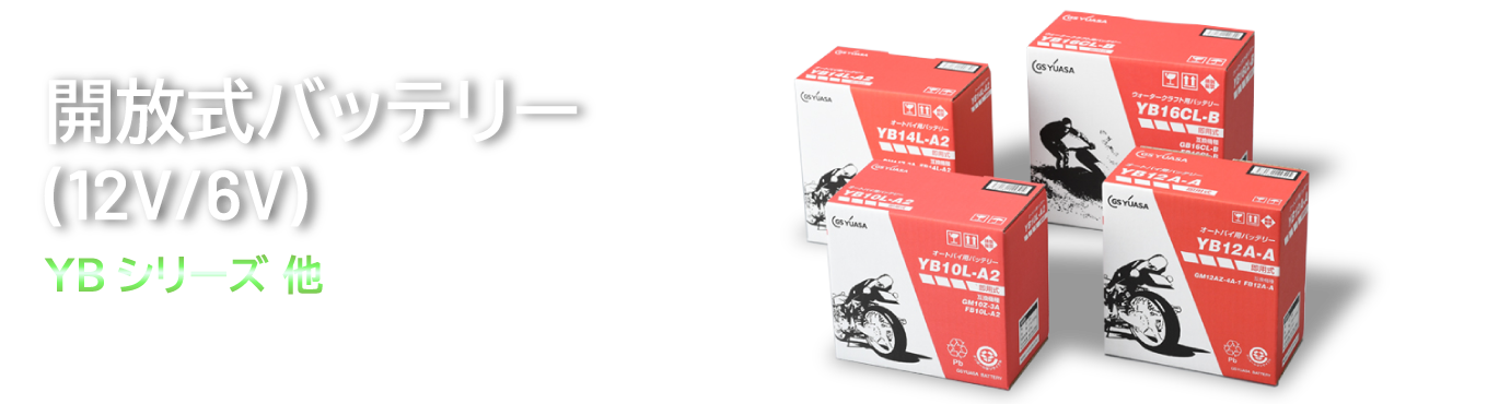 開放式バッテリー(12V/6V) YBシリーズ 他